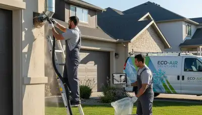 Technician performing professional dryer vent cleaning service in Taylor, PA for improved safety